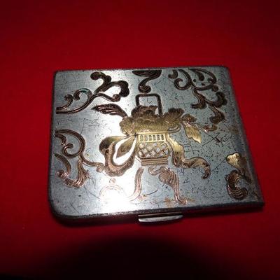 Gold & Silver Tone Powder Compact, Elgin American 1333
