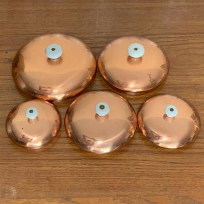 LOT 1 - Copper Top Ceramic Canister Set
