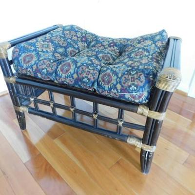 Choice One Wicker Rattan Foot or Seat Bench with Cushion 26