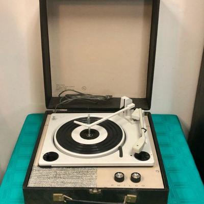 Vintage Philco #P1441EB Record Player in Carry Case