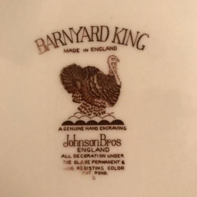 LOT # 451 Vintage Johnson Brothers Barnyard King Turkey Platter 