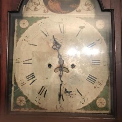 LOT # 453 Antique PA. Dutch Grandfather Clock 