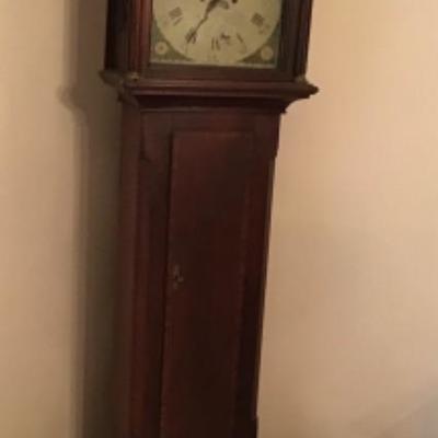 LOT # 453 Antique PA. Dutch Grandfather Clock 