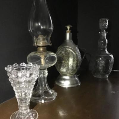 LOT # 492 Antique Pressed Glass Lot 