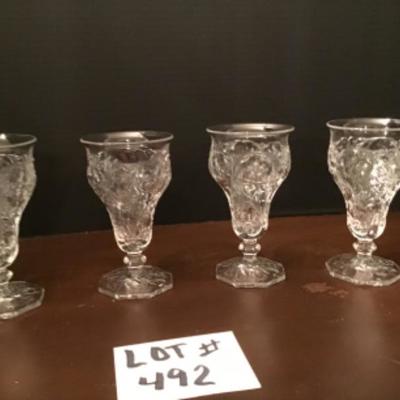 LOT # 492 Antique Pressed Glass Lot 