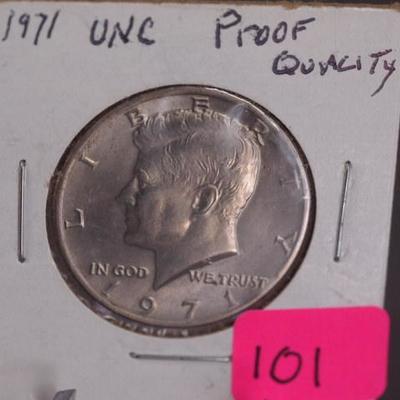 1971 Kennedy Proof Half  101