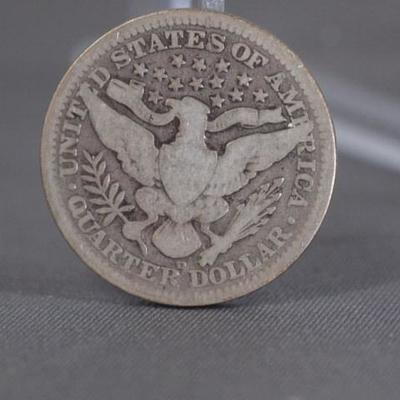 1908 D Barber Silver Quarter 104