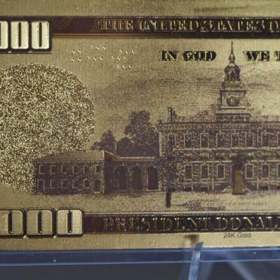 Donald Trump Collectable $1000.00 Bill 109