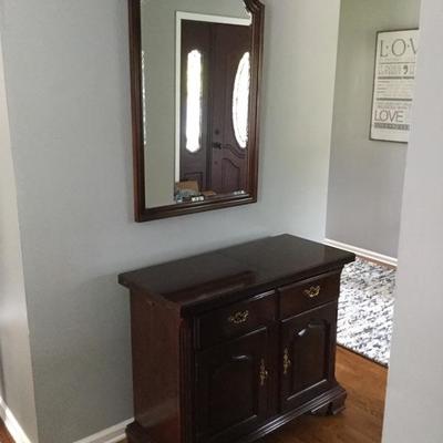 Thomasville Server Sideboard and Mirror