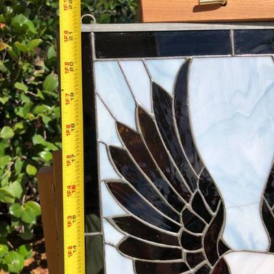Awesome Harley Davidson Motor Cycles Logo and Eagle Stained Glass Window