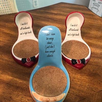 Coasters shapped like high heels