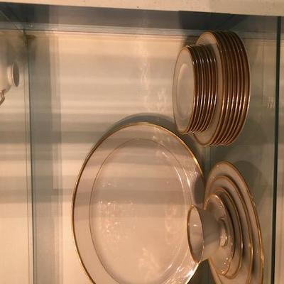 Lenox Tuxedo china, white w/ gold trim