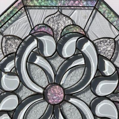 Beautiful Abstract Iridescent Octagon Stained Glass Window