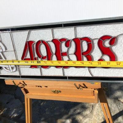 San Francisco 49ers Football Stained Glass Window Decor
