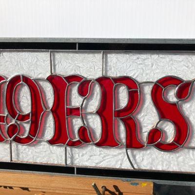 San Francisco 49ers Football Stained Glass Window Decor