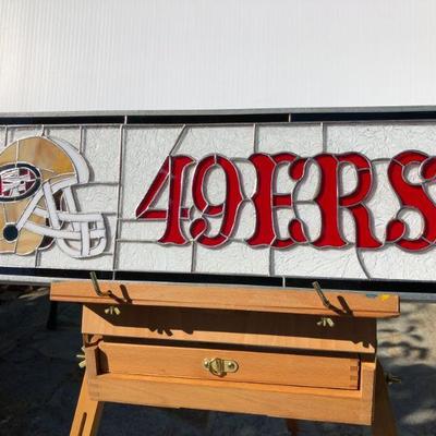 San Francisco 49ers Football Stained Glass Window Decor