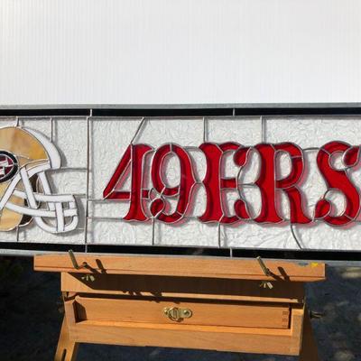 San Francisco 49ers Football Stained Glass Window Decor