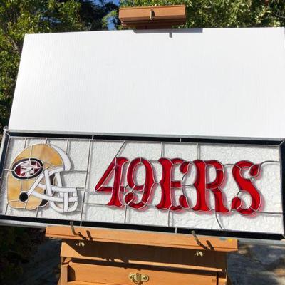 San Francisco 49ers Football Stained Glass Window Decor