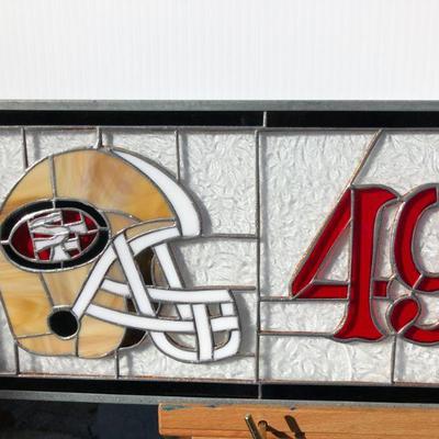 San Francisco 49ers Football Stained Glass Window Decor