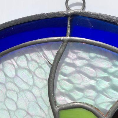 Pair of Grape Vines Circular Stained Glass Windows