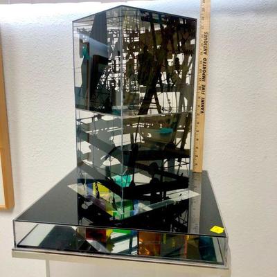 Rare Arnold Mesches Plexiglass Industrial 1970s Modernist Sculpture