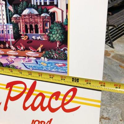Signed Limited Edition Hiro Yamagata 1984 Olympics LA's the Place Poster