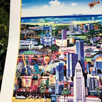 Signed Limited Edition Hiro Yamagata 1984 Olympics LA's the Place Poster