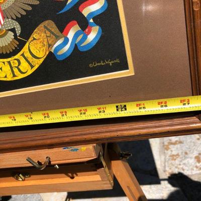 Signed Charles Wysocki I Love America Eagle Quality Lithograph
