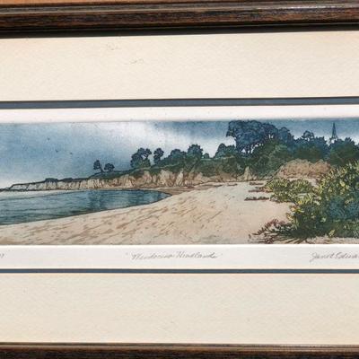 Mendocino Headlands Janet Edwards Etching Artist Print