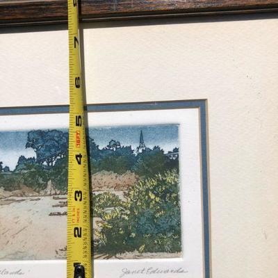 Mendocino Headlands Janet Edwards Etching Artist Print