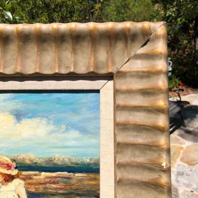 Original Painting of Children at the Beach by Robert Nelson Spencer