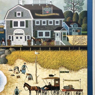 Signed Charles Wysocki Clammers at Hodge's Bay Numbered Lithograph