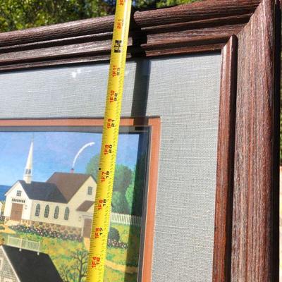 Large Limited Edition Charles Wysocki Salty Witch Bay Framed Lithograph 