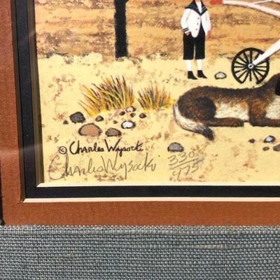 Large Limited Edition Charles Wysocki Salty Witch Bay Framed Lithograph 