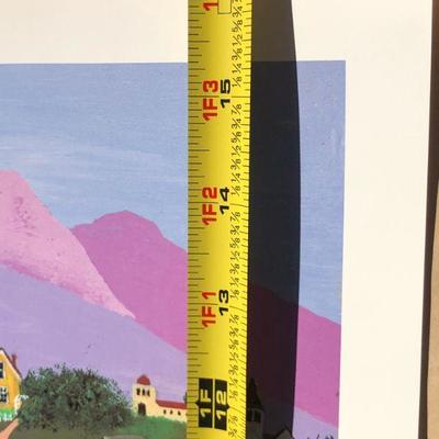 Pasadena Rose Bowl Signed Numbered Lithograph by Sonny Salsbury