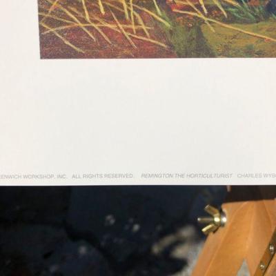 Fantastic Charles Wysocki Remington the Horticulturalist Cat Signed Numbered Lithograph