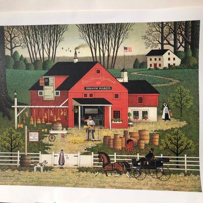 Signed Numbered Charles Wysocki Mr. Swallobark Limited Edition Lithograph