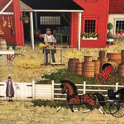 Signed Numbered Charles Wysocki Mr. Swallobark Limited Edition Lithograph