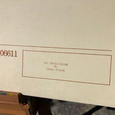 Signed Numbered Charles Wysocki Mr. Swallobark Limited Edition Lithograph