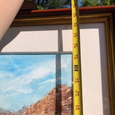 Signed Original Watercolor Painting White Water Rafting Grand Canyon