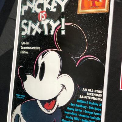 Vintage Mickey Mouse Disney 1980s Original Drawing and Collectible Prints