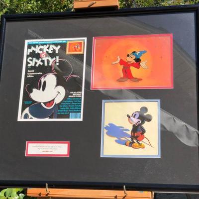Vintage Mickey Mouse Disney 1980s Original Drawing and Collectible Prints