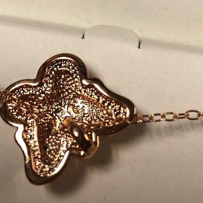J8: 18k Gold over Brass Butterfly Necklace