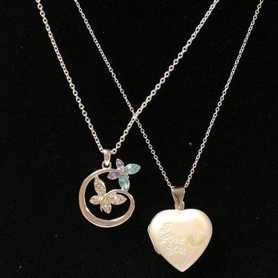 J23: two small necklaces one is a locket