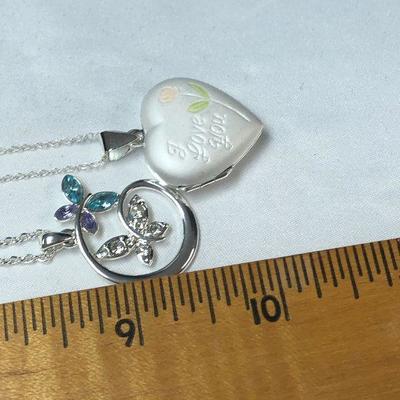 J23: two small necklaces one is a locket