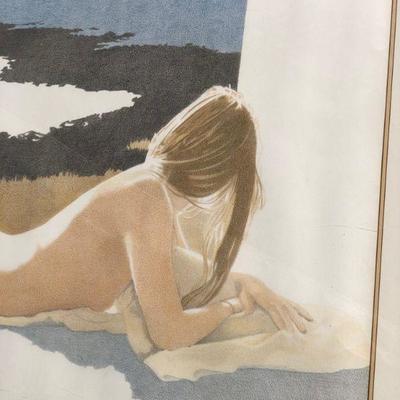 Large Original Lois Gilbert Pastel Drawing on Paper of Nude Woman 