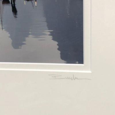 Pair of Two Framed Vintage Chinese Fisherman Signed Photographs 
