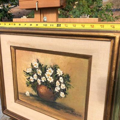 Signed Original Stella Polanski Oil Painting of Daisies Flowers