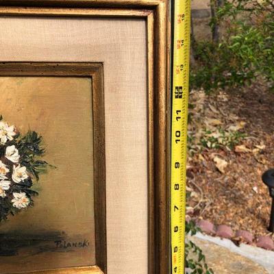 Signed Original Stella Polanski Oil Painting of Daisies Flowers