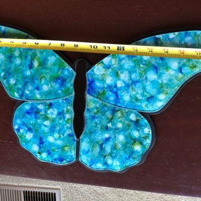 Blue Butterfly by Jose Strimling Original Painting Under Glass